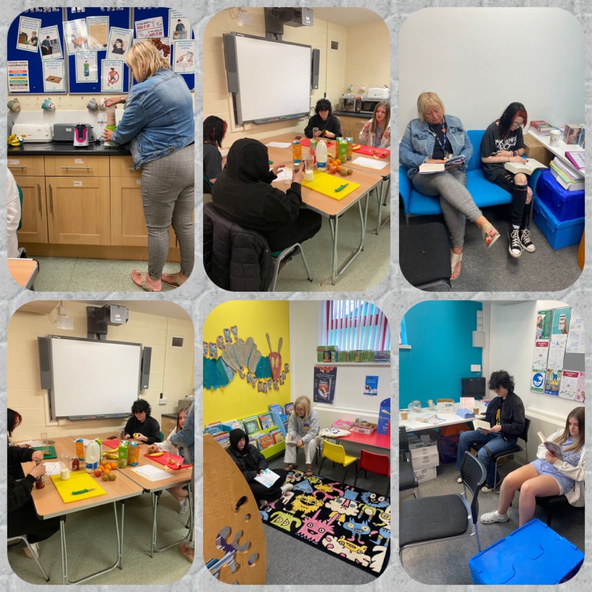 Happy Youth Work Week 2023
Today we walked to the local library, enjoyed a hot drink & all read a good book. Afterwards we made delicious fruit smoothies! 
Fantastic engagement & participation ⁦@youth4u1⁩
#YouthWorkWeek2023
#wythnosgwaithieuenctid23