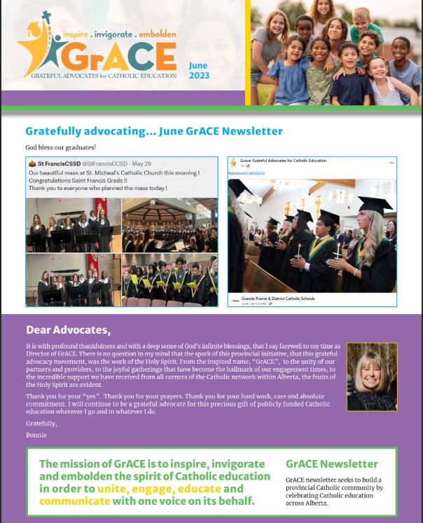 Hot off the press!  Our final newsletter of the school year.  Celebrating our retirees and the wonderful work of Catholic schools.  Sign up for your copy of the newsletter next year.  #iBelieveinCatholicEd drive.google.com/file/d/1Vmazr2…