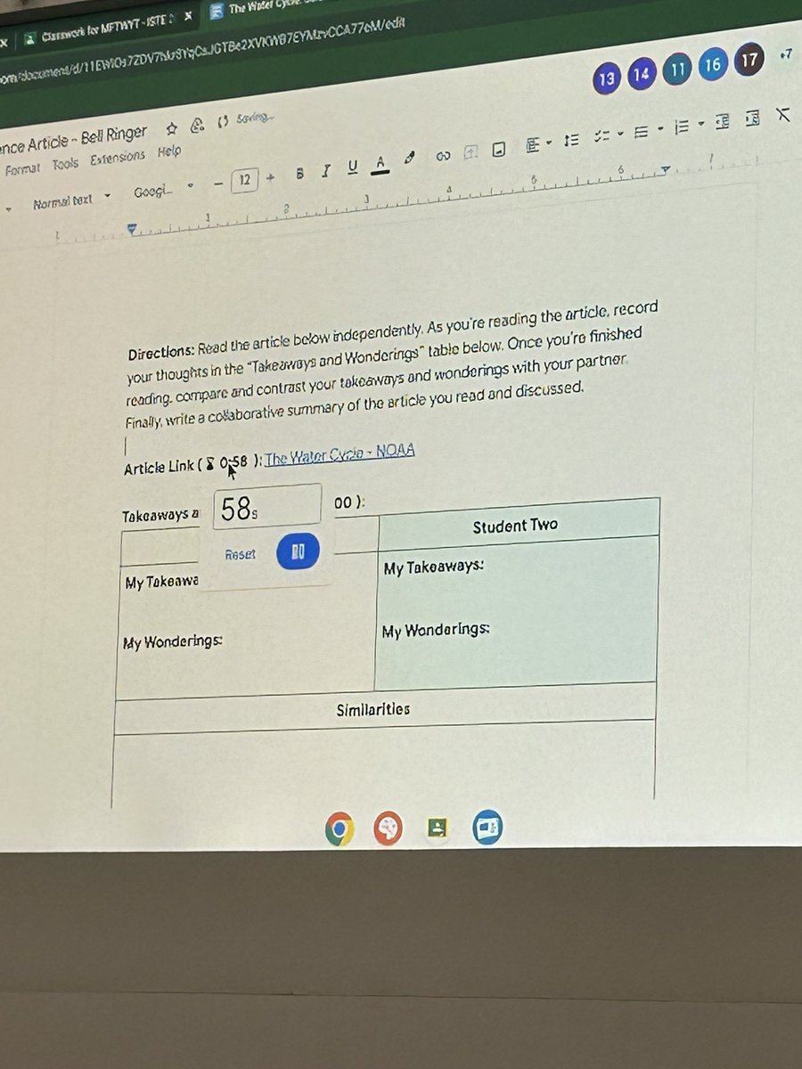 Did you know that Google for Edu Ste has new features? 🤩 One is a smart chip timer to build timed stations within a document! ⏱️ This is perfect for creating engaging & interactive learning activities for students. 🙌 Check it out! #GoogleEdu #ISTELive23 #edtech