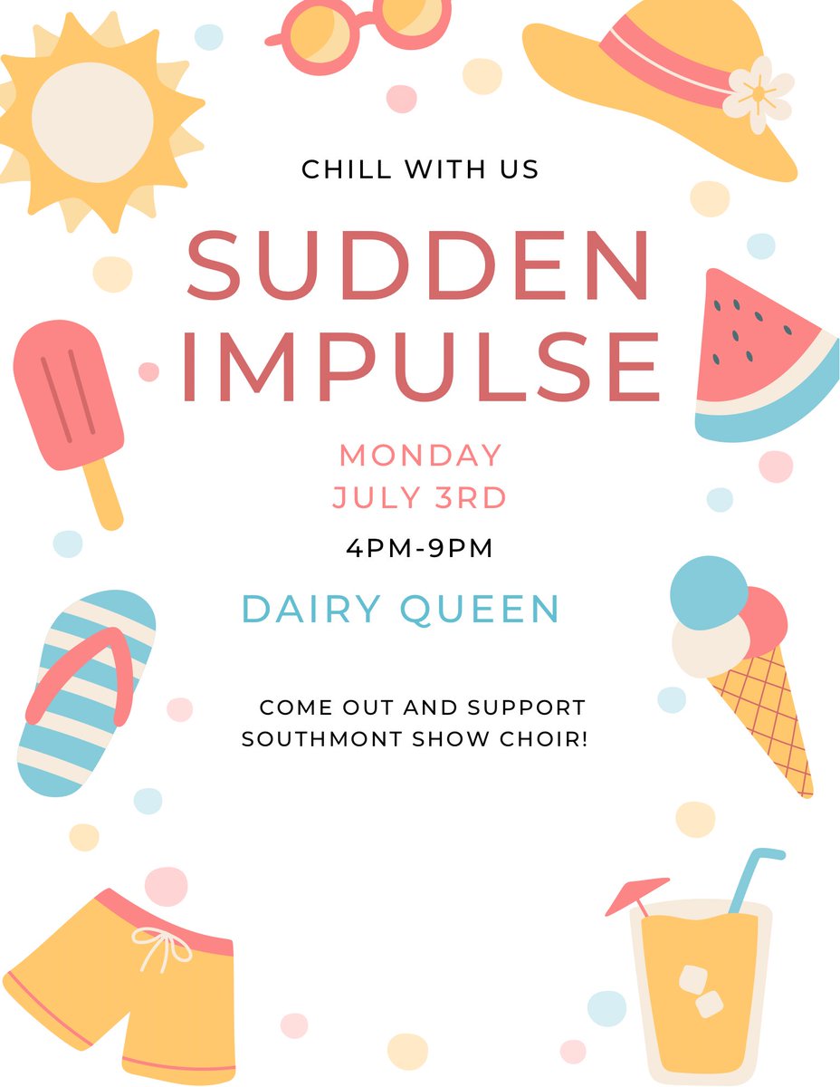 See you at DQ on Monday for dinner!!! Thanks for your support!