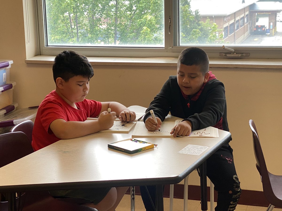 D73Hei's tweet photo. We have some excellent readers and writers in Create Your Own Graphic Novel and Reader’s Theater: Expression &amp; Acting @D73Hei! @District_73 #BetterTogether #SummerFun https://t.co/SQU1IqaCeV