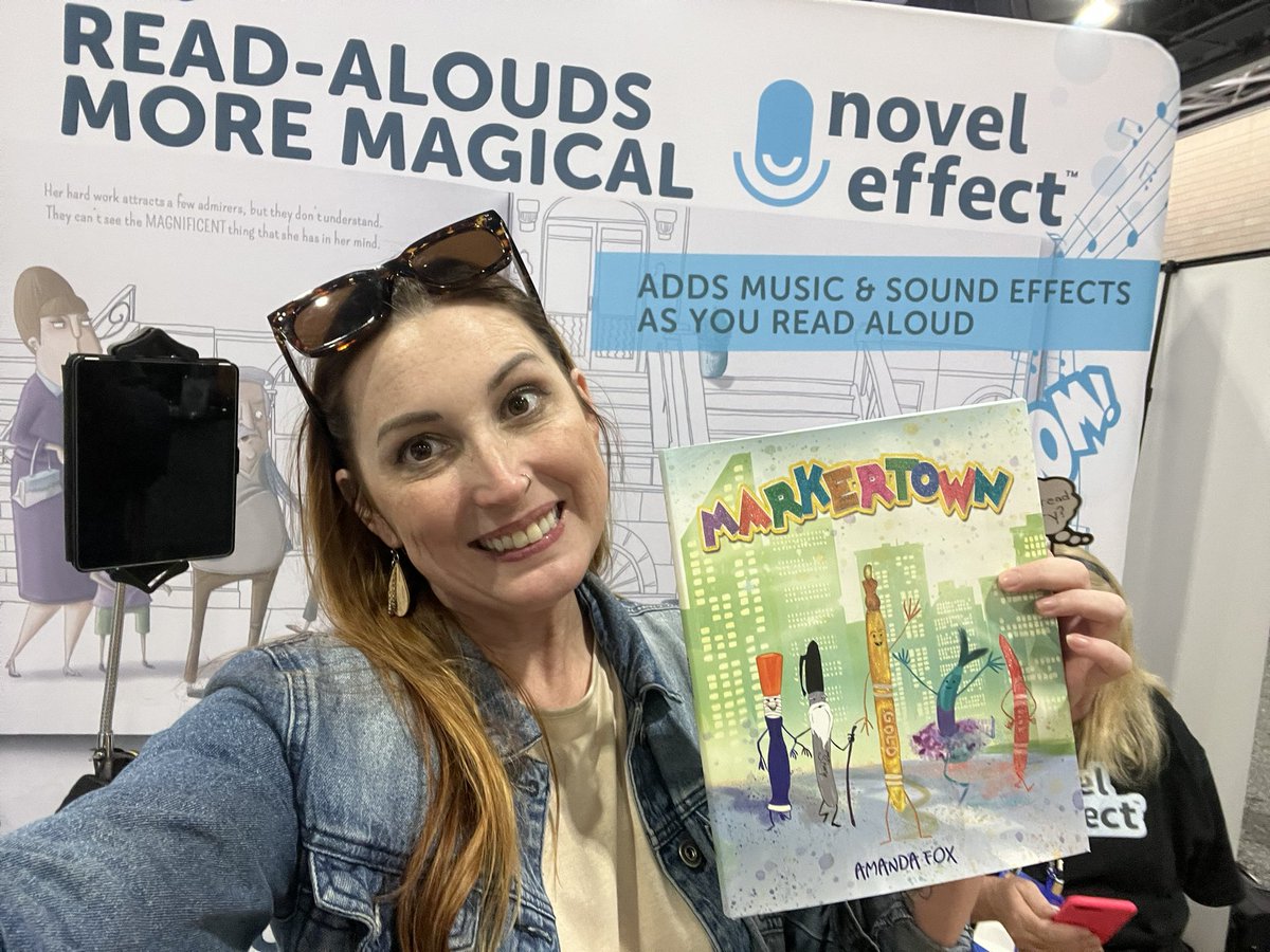 Come to booth 1860 at #istelive expo hall to snag a signed copy of #markertown and listen to the read aloud! #teachergoals #notatiste