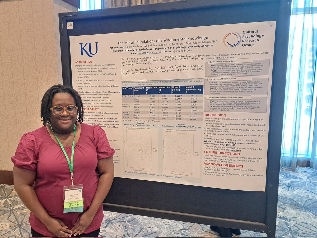 My first time attending and presenting my postbacc research at #SPSSICON23! I had a wonderful time and I look forward to attending in the future!