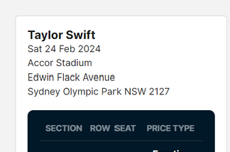 I GOT TAYLOR SWIFT TICKETS SHUT THE F UPP OMG YASSSSSSSSSS

#TaylorSwift📷 #SydneyTSTheErasTour #AccorStadium @Ticketek_AU @AccorStadium