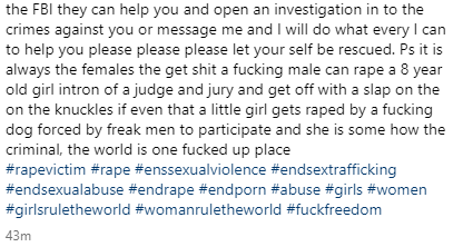 this precious little girl Denise another poor little victim of sexpsychos ... see pic 2@3 #rapevictim #rape #enssexualviolence #endsextrafficking #endsexualabuse #endrape #endporn #abuse #girls #women #girlsruletheworld #womanruletheworld #fuckfreedom