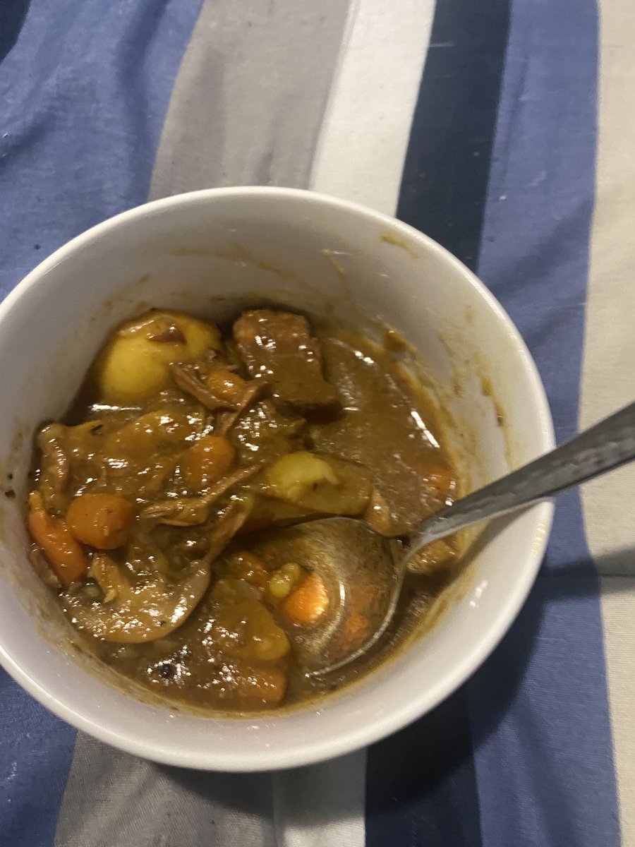A wonderful homemade beef stew for dinner. Yum