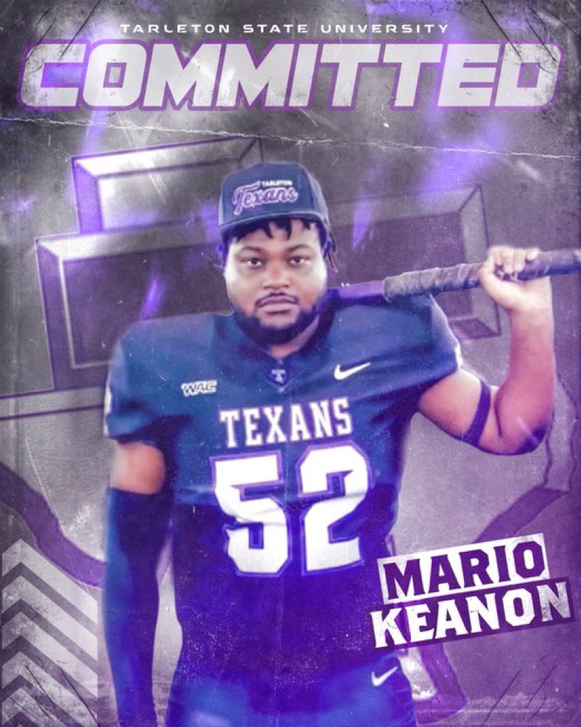 Yessss Sirrrrr!!!! Proud of my #GametimeJucoProspect @MarioKeanon77 (DL/@SacCityFB) on his commitment to Tarleton State Univ!!! You had a plan of going D1 and it’s here!! Ball out man!!! Thank you for giving me the opportunity to work on your behalf… Congrats again!!!