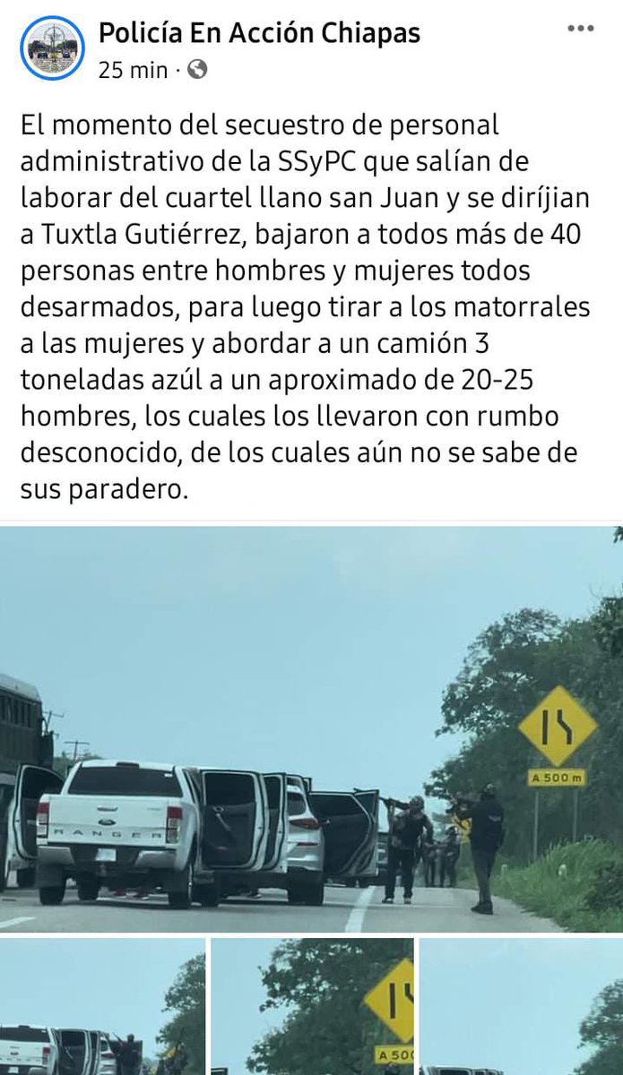 Esta es una página que hacen y desde la cual informan de manera anónima policías de #Chiapas