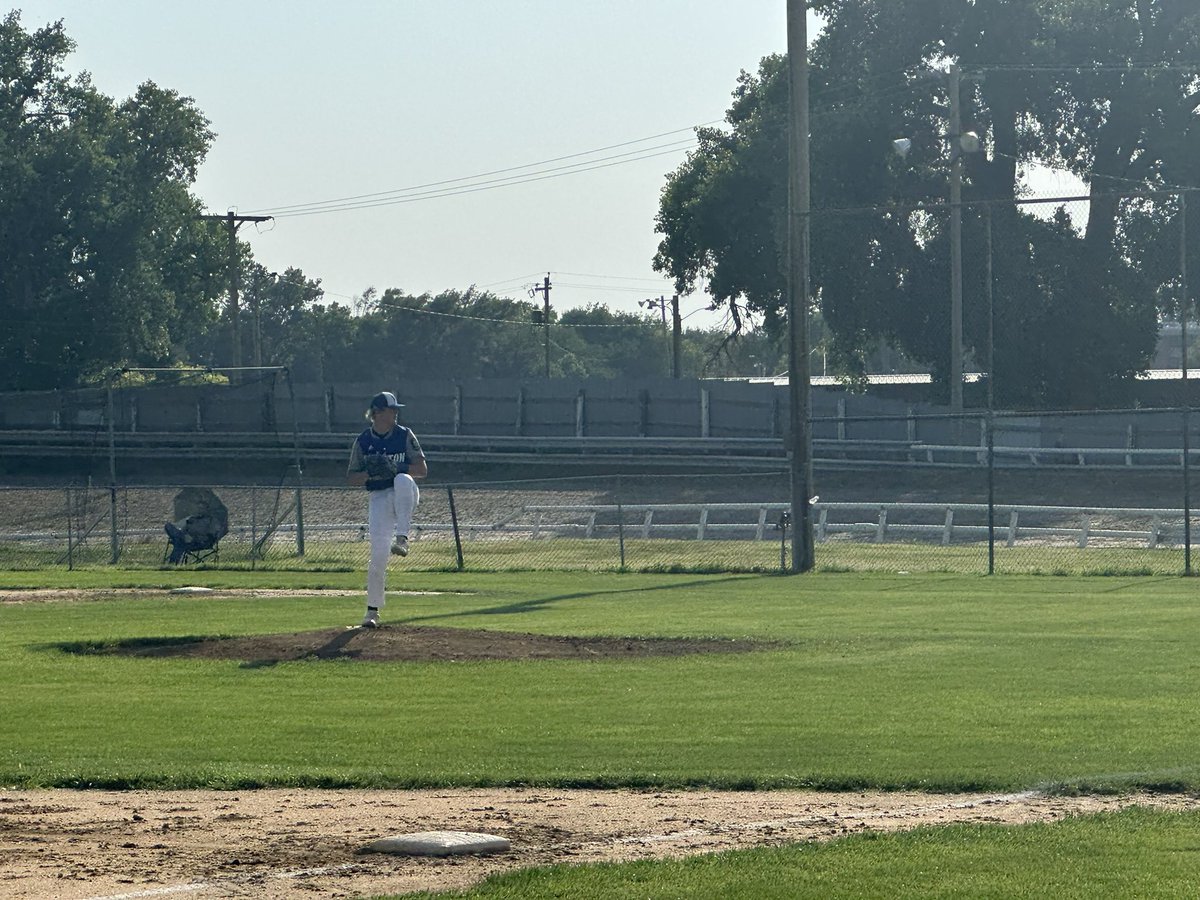 cornhead_media's tweet image. Norton Legion wins game 1 vs Quinter 2-0. 7 innings of no hit baseball by @RomanHauser13 (5) and Bailey Sides(2)