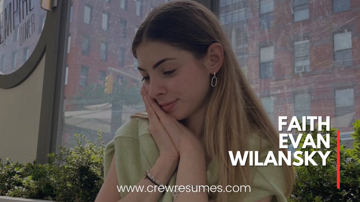 CrewUpGlobally's tweet photo. Faith Evan Wilansky
Crew Resumes #actors #newyork #filmmaking #filmmaker #rutgers #theatre #rutgersuniversity #bfaacting #stagecombat #britishguild #carnegiemellonuniversity #cherubsprogram #sword #dagger #singing #musicaltheatre #hebrewsinger #masterclass https://t.co/dZ9euSDUdx