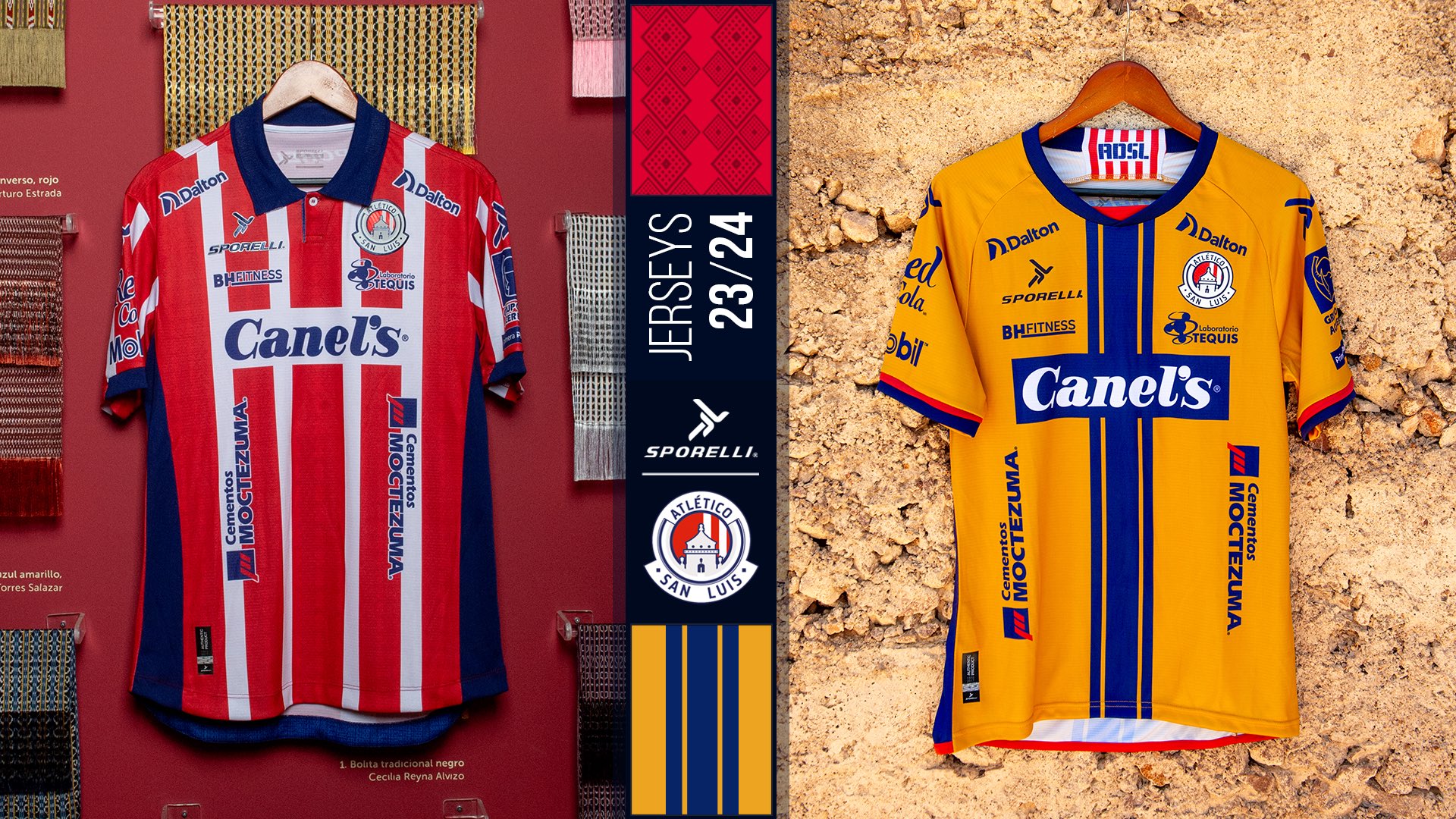 Atlético de San Luis on Twitter: "❤️🤍 Orgullo, identidad, arraigo y pasión. 💙💛 Presentamos nuestros uniformes @SporelliOficial para la temporada 👕🆕 🛒 Ya disponible en nuestra tienda oficial en @eldoradoslp y