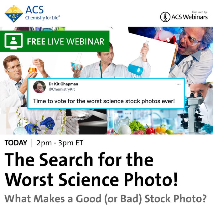 Join us today at 2PM ET for a discussion of the scientific sins committed by photos in
bit.ly/3XB0VcD
's viral Twitter thread & get tips on selecting & creating authentic visual aids for  communhttp.Dication during our FREE Interactive ACSWebinar.....
