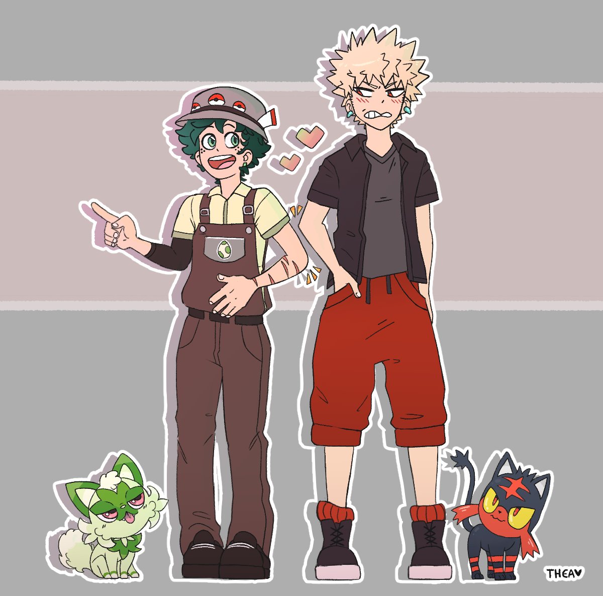 Made this a while ago but figured I'd upload it to get a lil traction on me twitter! Enjoy bkdk in pokemon-ish style!!!

#BKDK #BNHA #pokemon
