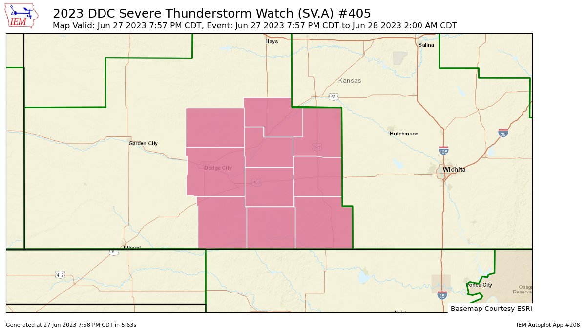 Weather Man on Twitter "DDC issues Severe Thunderstorm Watch for