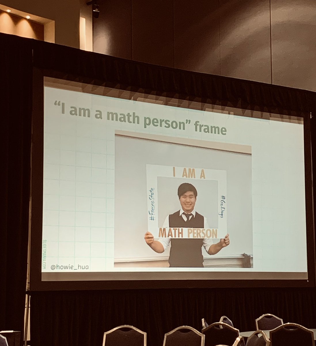 So many great ideas of creating a culture where students feel safe to “math” and BELONG (not just fit in) in our classrooms! Thank you for an amazing session today, <a href="/howie_hua/">Howie Hua</a> #CAMT23 #MathinLISD