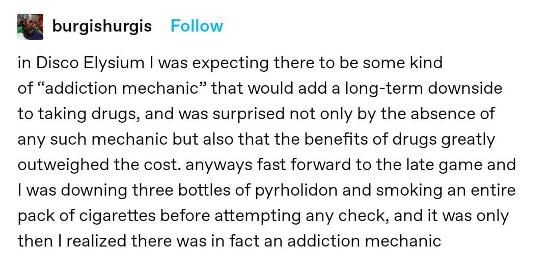 listen. not to go full disco elysium on main again but like. this game.