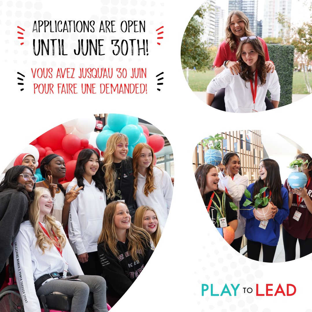Are you a high-school-aged female athlete based in Toronto or Edmonton? Apply today for Jumpstart’s Play to Lead Program! We’re looking for female athletes and their coaches to participate. Learn more or apply at jmpst.ca/PlayToLead. #GirlsInSport #PlayToLead