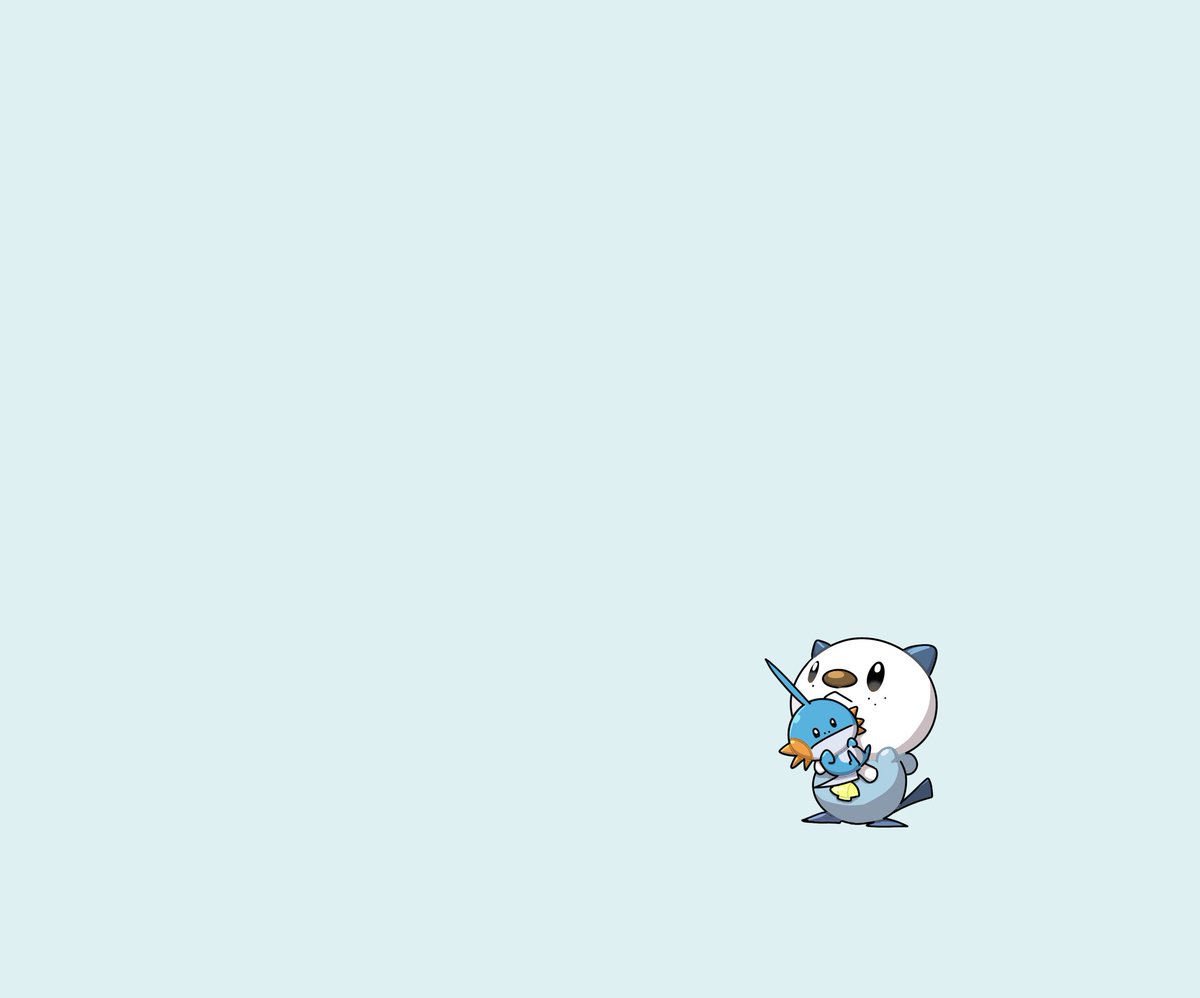 oshawott no humans pokemon (creature) simple background black eyes holding blue background general  illustration images