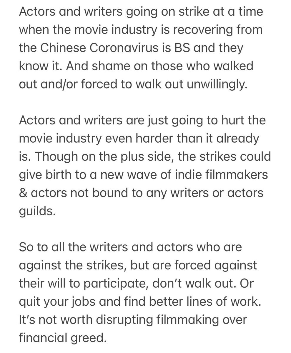 KMR_Studios's tweet image. This was too long for one tweet, so I spoke my mind on these pointless Hollywood strikes in one picture. 

#WriterStrike #ActorStrike #Hollywood #movies #television