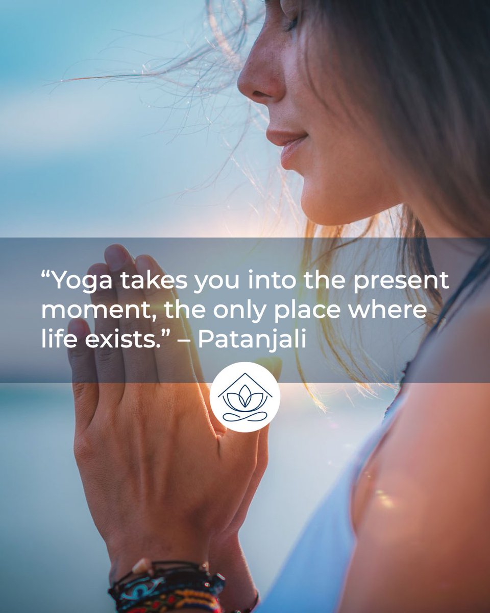 AsanaAtHome's tweet photo. “Yoga takes you into the present moment, the only place where life exists.” – Patanjali #yogaquote #yoga https://t.co/zyRl7S8ot6