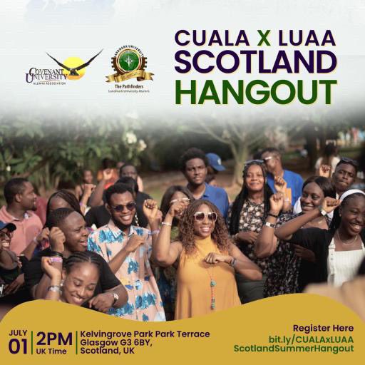 luaapathfinders's tweet photo. ๐จ๐จPathfinders & Eagles in Scotland!! ๐ข๐ข, The LUAA X CUALA Scotland Hangout is here.
Register using the link below โฌ๏ธ
https://t.co/5M4geX7Mjj
#ScotlandHangout
#CovenantxLandmark
#CUALAXLUAA https://t.co/G4urK44LUd