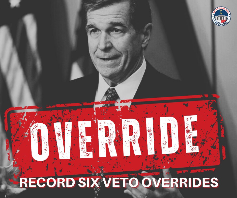 Today the NC House voted to override SIX of Governor Cooper’s vetoes-- a record number of overrides in a single day. #ncga #ncpol