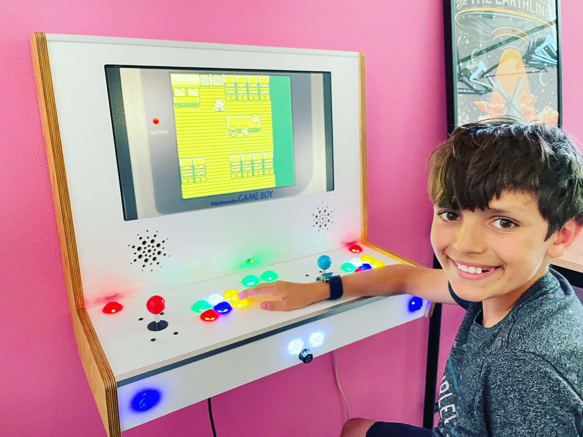 Landon loves the video game machine we have at joyful HQ.