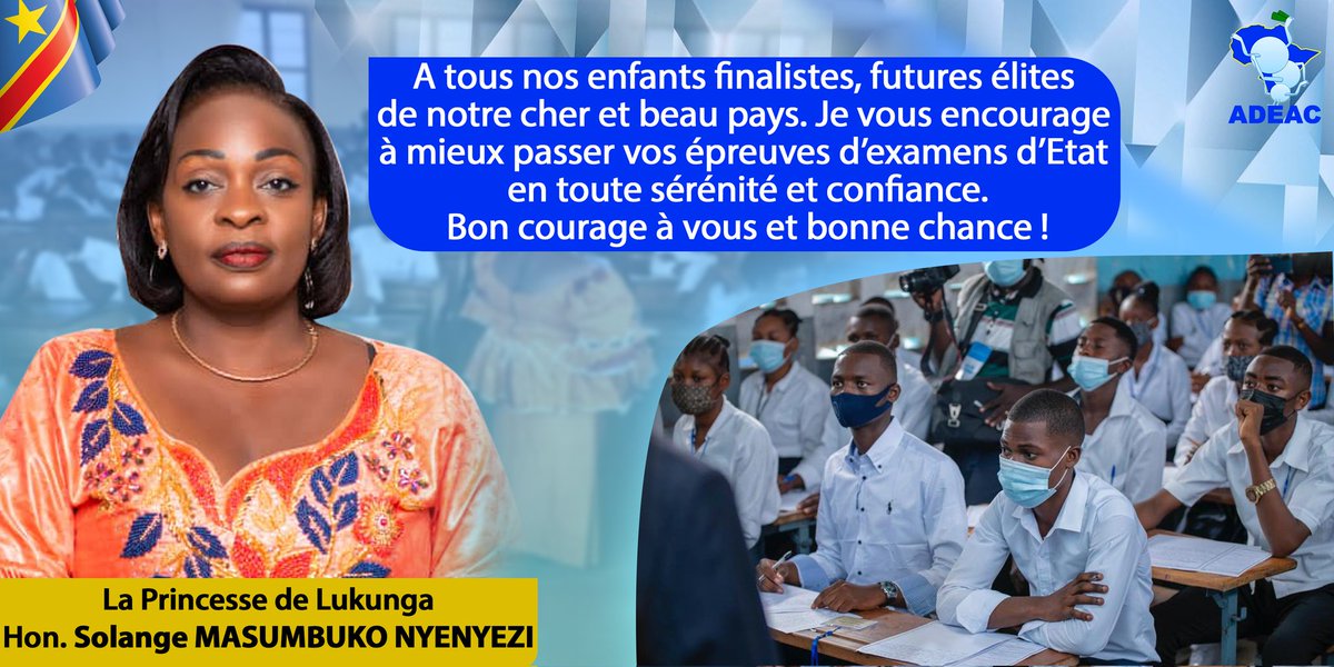 fcSMasumbuko's tweet photo. La Princesse de Lukunga, Honorable @NyenyeziSolange souhaite à tout les finalistes une bonne chance. https://t.co/oCBbQx9awh