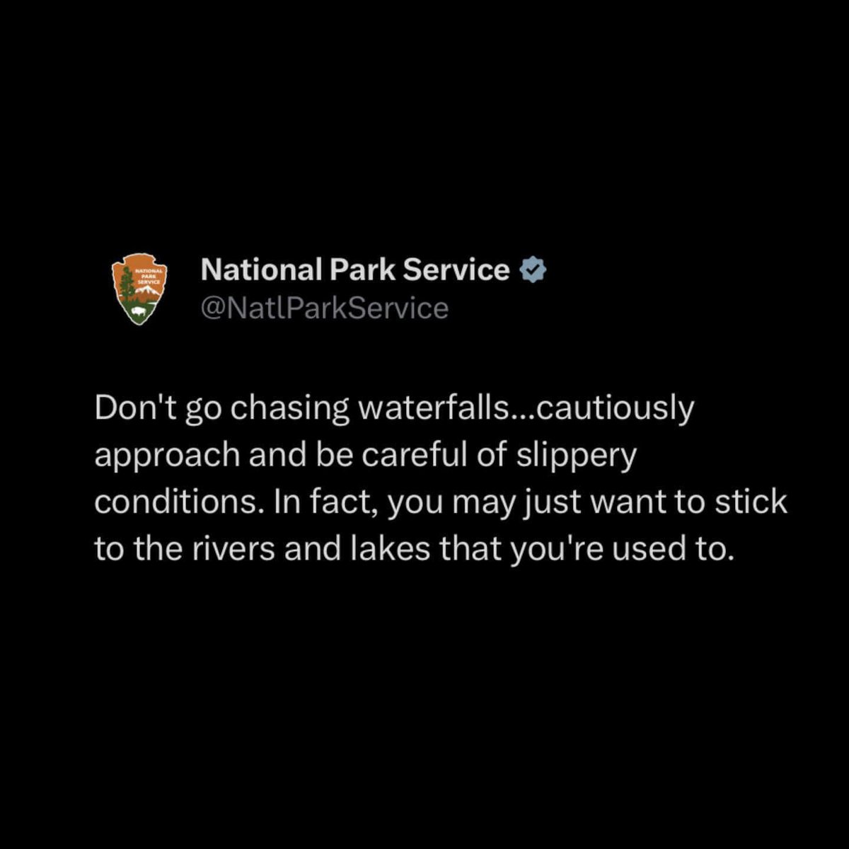 Thanks @NatlParkService for the reminder! Everyone stay safe on your adventures this summer!