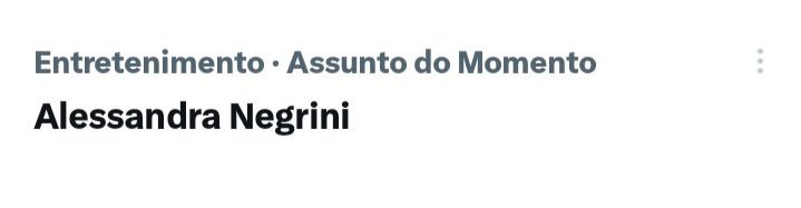 🚨 | Após postar uma sequência de fotos em seu instagram, Alessandra Negrini foi parar nos assuntos mais comentados do twitter.