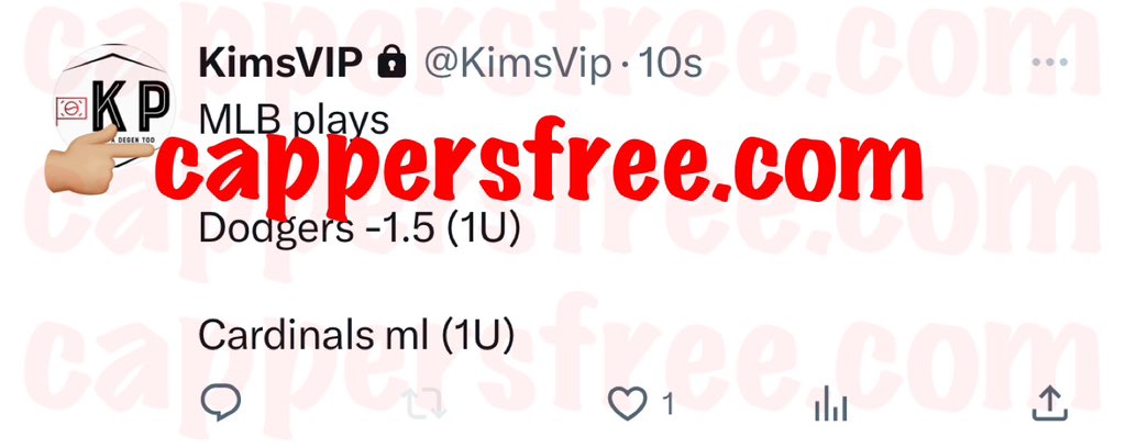cappersforfree's tweet image. #KimsPicks