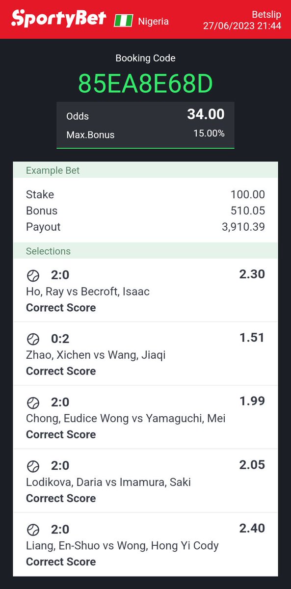 85EA8E68D

Make sure you flex bet ooo
@bettinghubgames @Emmanuel_Tips @Glory_day247 @hortsportz @JTech_Tips @NonnyPhilz @RokamoBet @savinuch_ @Stake2Boom @tipxter1 @toba_billion