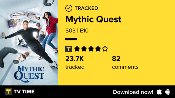r0verandom's tweet photo. I've just watched episode S03 | E10 of Mythic Quest! #mythicquest  https://t.co/5CZ0XwxpDx #tvtime https://t.co/R1sqLhEIPt
