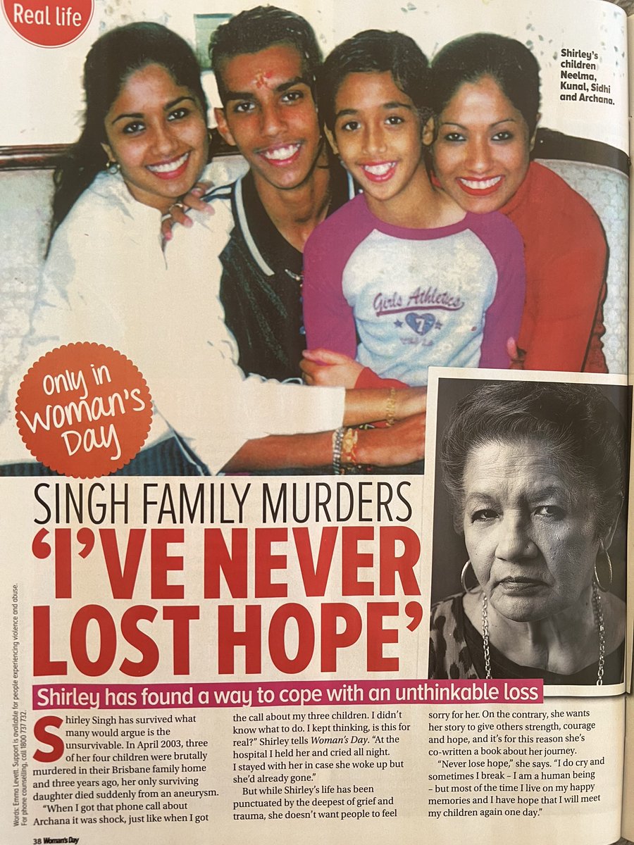 Out now in @womansdayaus - Shirley Singh discusses her book “Shirley’s Story”, finding strength in happy memories, and the kindness she’s felt from readers since its April release. #shirleysstory #shirleysingh #memoir #biography #truecrime #book @fairplaybooks @DMCPRmedia