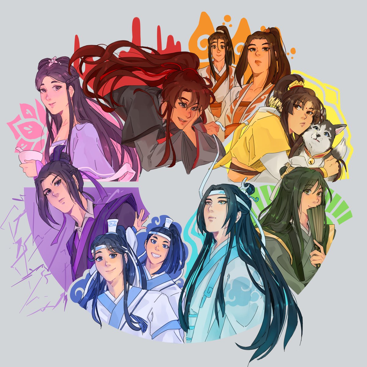 i feel like i cheated a little on this last one but... mdzs colowheel done! 🤗
#wenqing #wenning #modaozushi #mdz #魔道祖师