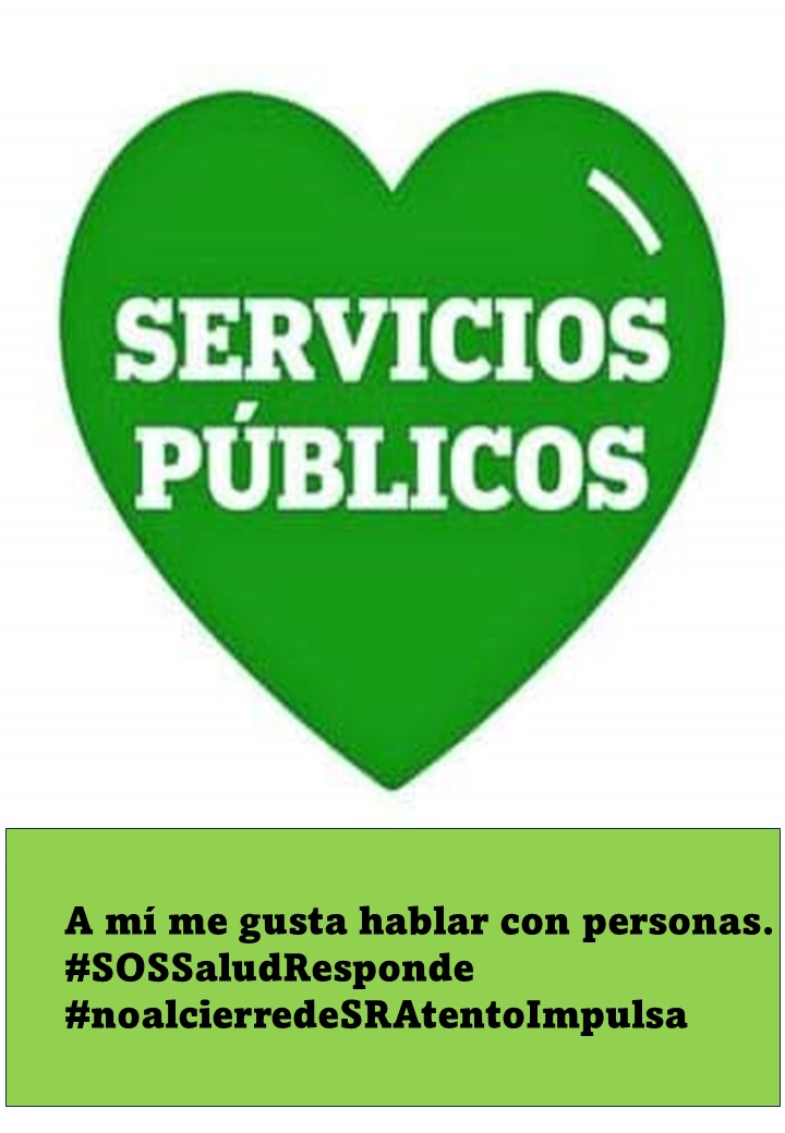 Una App no puede suplir el papel y el trato de una persona. Mucha gente mayor o con discapacidad verá mermadas sus posibilidades de conseguir algo tan básico y fundamental como una cita médica.
A mí me gusta hablar con personas.
#SOSSaludResponde 
#noalcierredeSRAtentoImpulsa