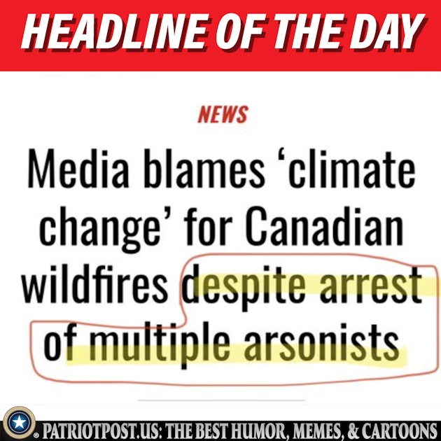 Blame the arsonists for #AirQuality alert in Milwaukee and Chicago.  It is not 'Climate Change,' that caused those Canadian Wildfires!