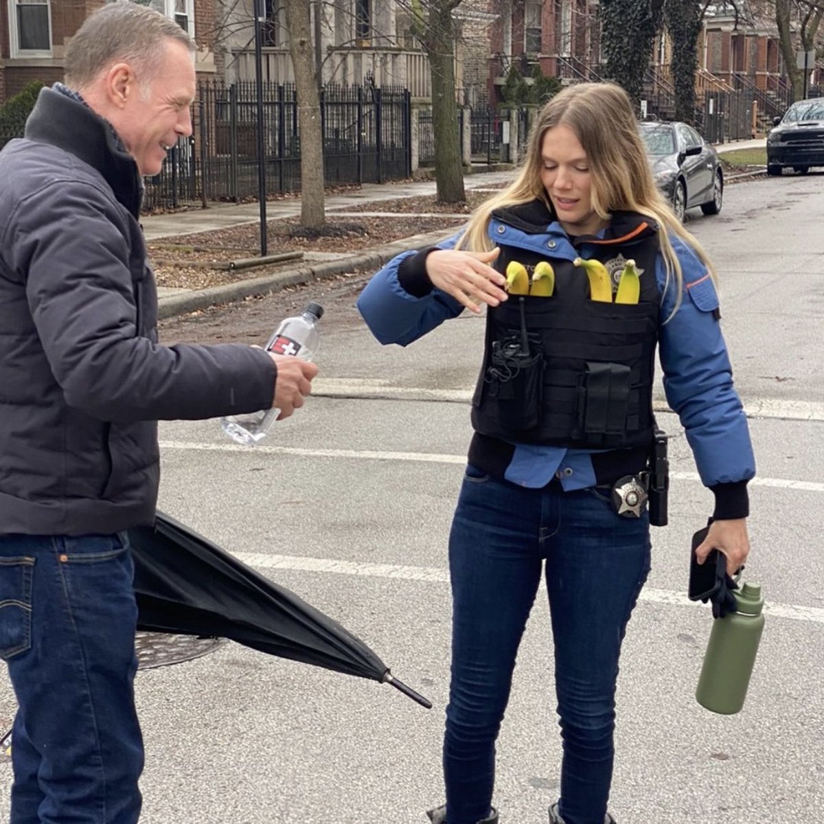 NBCOneChicago's tweet image. .@trspiridakos is in a silly goofy mood 🤪 📸: Brian Luce