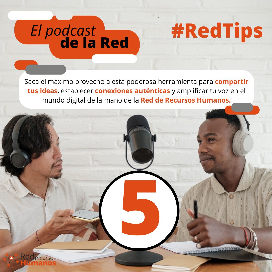 Redderrhh1's tweet image. 🎙️ Cada semana, te traemos un #RedTips sobre por qué debes utilizar un podcast en tu organización 💥

¡Hoy, en el episodio 5, te mostramos cómo aprovechar al máximo el auge del podcasting! 🌟✨