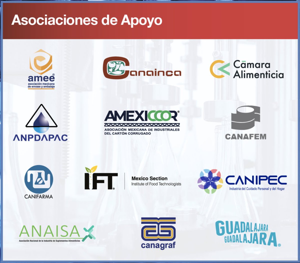 Gracias al apoyo de nuestros Aliados Estratégicos para lograr una exitosa 5ta edición de EXPO PACK Guadalajara Sigue tu experiencia en Online hasta el 27 de julio @AMEE_AC @CANAINCA @ciaj_jalisco  ANPDAPAC AMEXICCOR @CANAFEM @canifarma  IFT @canipecmx  @Canagraf @OFVC