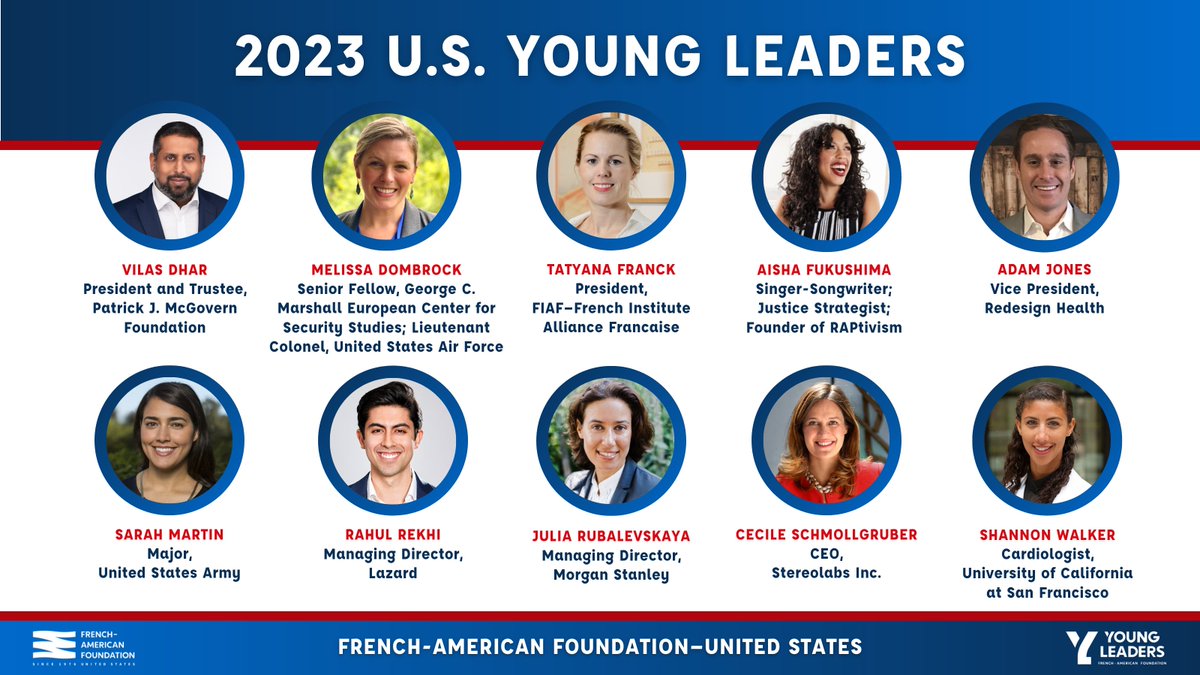 <a href="/FAF_US/">French-American Foundation</a> is proud to announce our 2023 class of American #YoungLeaders! Learn more about this year's impressive cohort in <a href="/thehill/">The Hill</a> (bit.ly/44nzg0U) and on our website: bit.ly/3R3xzjl