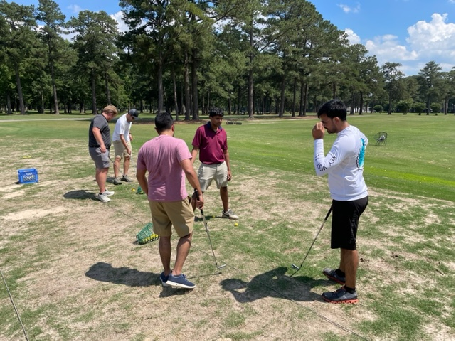 Our incoming fellows had a fun time golfing at the Ayden Golf Club with APD Dr. Sam Sears and chief fellow Dr. Chetan Singh! Welcome first years! <a href="/ECUCards/">ECU Cardiology</a> #FellowWellness