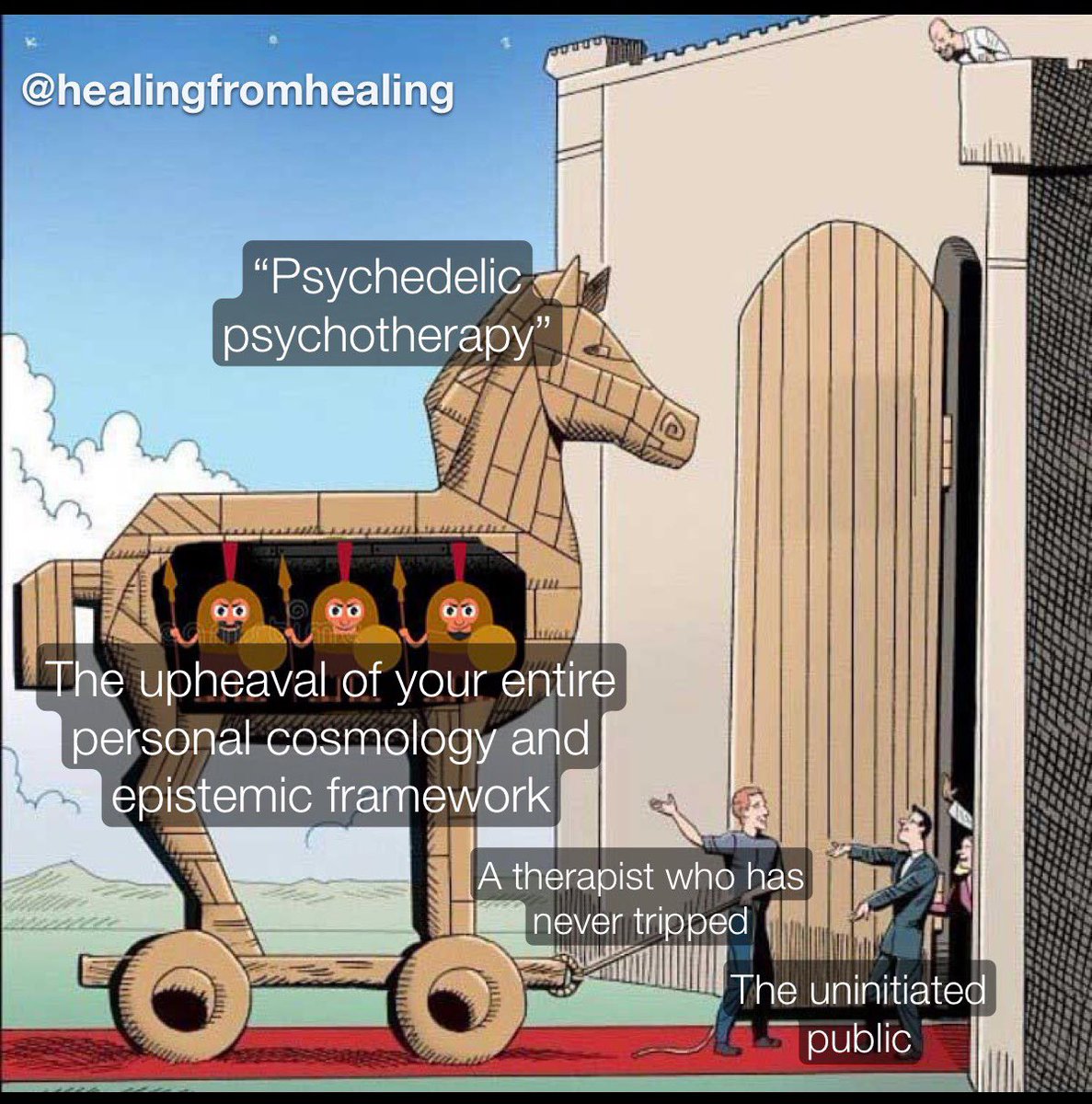 AdamAndros's tweet image. Some memetic reflections from @PsychedelicSci . More in our IG account + a lil write up about the role of humour in a rapidly growing movement x