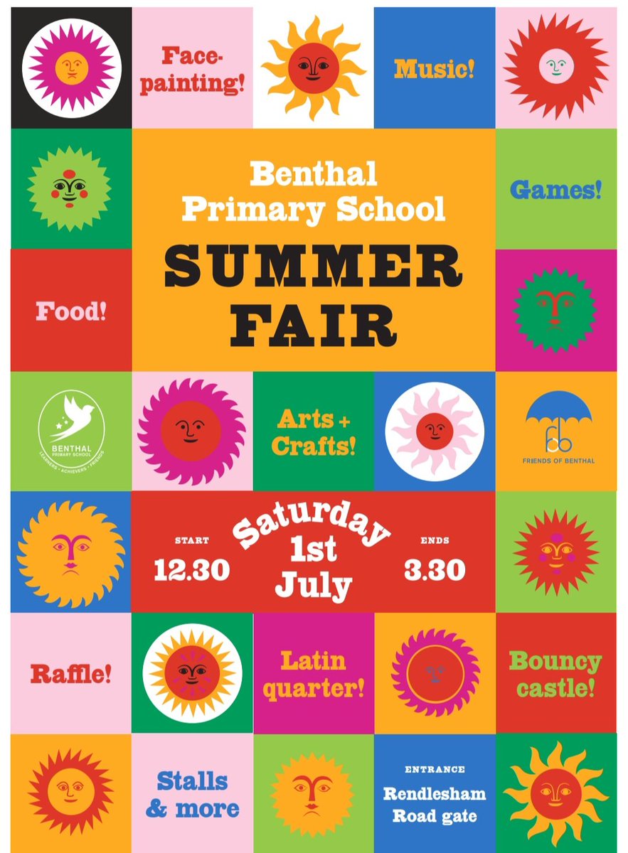FoBenthal's tweet photo. Summer fair at @BenthalSchool 

Great food, music, games, raffle, face painting, bouncy castle, Latin Quarter and more.....

Please do come. 1st July 12:30-3:30. It will be fun!

#hackney #welovebenthal @GoodNewsHackney @Stokeyparents https://t.co/QuBaqrellR