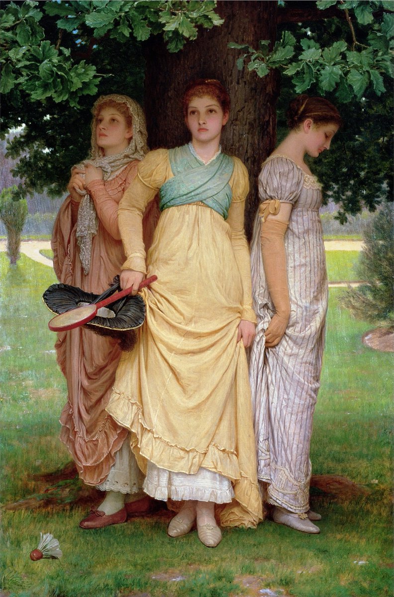 A Summer Shower, by Italian-British painter Charles Edward Perugini (1888). Ferens Art Gallery.
