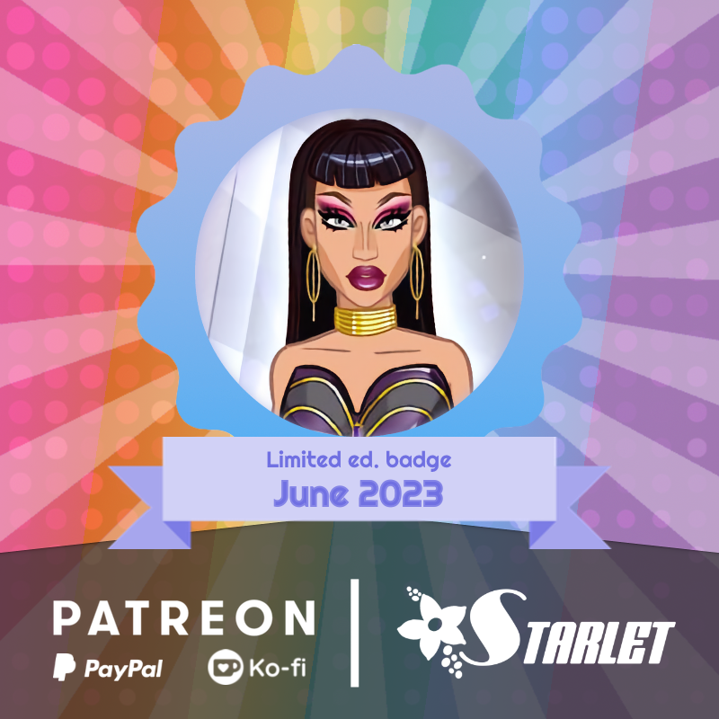 StarletDrag's tweet photo. 🥇New June 2023 limited ed. badge!
Featuring. Envy Peru

Donate to get it:
✨Patreon: https://t.co/Ma6SZ3rBwV
✨Ko-Fi: https://t.co/yGdz2rPd3A
✨PayPal: https://t.co/FmeEY5hs0Q

💖 Donate now! 💕 https://t.co/nJlPK0JDfx