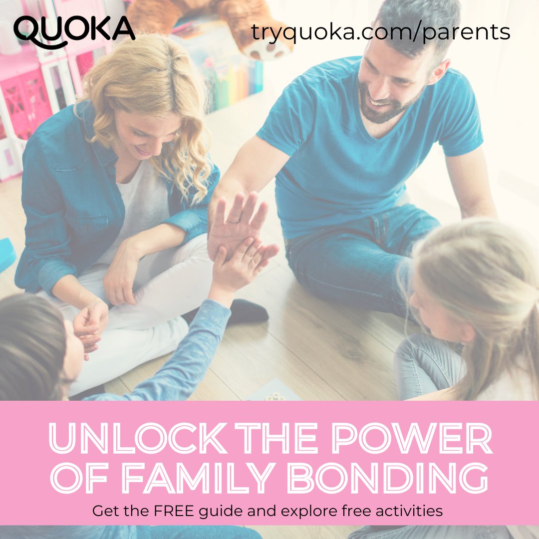 tryquoka's tweet photo. Unlock the Power of Family Bonding! Get our FREE guide and explore free activities that strengthen bonds and promote positive vibes all summer long. 🌈💕 https://t.co/H7Xjnx1SKZ #FamilyBonding #PositiveVibes #FreeGuide https://t.co/P0to7oq2Kd