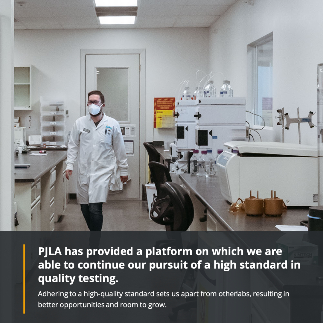 We're proud to be featured by Perry Johnson Laboratory Accreditation, Inc. (PJLA). We pride ourselves in our work, and to be highlighted by PJLA is a testament of our dedication to providing our partners with top-notch services. #testinglab #utahlab #qualitytesting #thirdpartylab