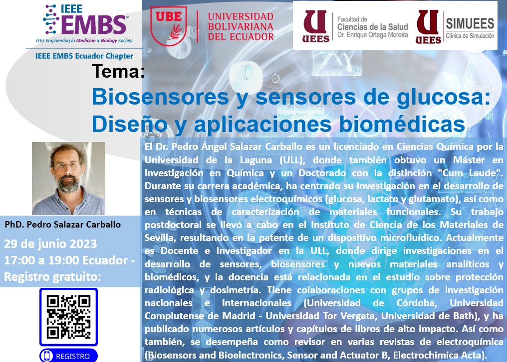 EMBS_EC's tweet photo. 📆 Únete a nosotros este jueves 29 de junio para aprender sobre las últimas tendencias y avances en el campo de la electroquímica y su aplicación en biosensores y detección biomédica.
📝 Regístrate previamente aquí 👉 https://t.co/3MFmBqlR07 . ¡Te esperamos! 🚀 https://t.co/G46R1NQEGa