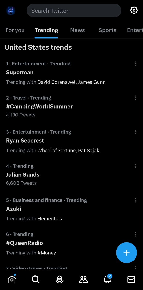 Superman is Trending Number ONE in the US.